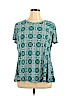 Roz & Ali Blue Short Sleeve Top Size XL - photo 1