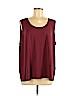 Eileen Fisher 100% Silk Burgundy Short Sleeve Silk Top Size 2X - photo 1