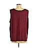 Eileen Fisher 100% Silk Burgundy Short Sleeve Silk Top Size 2X - photo 2