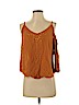 Lush 100% Rayon Orange Sleeveless Top Size S - photo 1