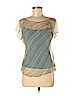 Joie 100% Silk Blue Short Sleeve Silk Top Size M - photo 1