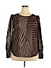 A New Day 100% Polyester Brown Long Sleeve Blouse Size XXL - photo 1
