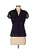 Iz Byer 100% Polyester Purple Short Sleeve Blouse Size M - photo 1