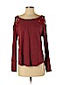 American Eagle Outfitters Burgundy Long Sleeve Top Size S - photo 1