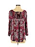 Lucky Brand Burgundy 3/4 Sleeve Top Size S - photo 1