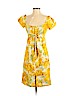 Diane von Furstenberg 100% Cotton Yellow Casual Dress Size 4 - photo 1