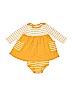 Hanna Andersson 100% Cotton Stripes Yellow Dress Size 75 cm / US 9-12 MO - photo 1