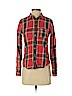 Hollister 100% Polyester Red Long Sleeve Button-Down Shirt Size S - photo 1