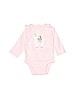 Carter's 100% Cotton Graphic Pink Long Sleeve Onesie 3-6 MO / 6 MO - photo 1