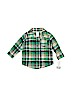 Carter's 100% Cotton Plaid Green Long Sleeve Button-Down Shirt 6-9 MO / 9 MO - photo 1