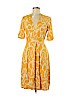Diane von Furstenberg 100% Silk Yellow Casual Dress Size 8 - photo 1