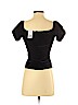 Forever 21 Black Short Sleeve Blouse Size S - photo 2