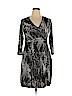 Dots Gray Casual Dress Size XL - photo 1
