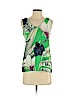 Ann Taylor 100% Polyester Green Sleeveless Blouse Size XS (petite) - photo 1