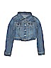 Mudd 100% Cotton Solid Blue Denim Jacket Size 7 - 8 - photo 1