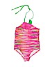 Love U Lots Print Pink One Piece Swimsuit Size 5 - photo 1
