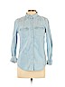Topshop 100% Cotton Blue Long Sleeve Button-Down Shirt Size 6 - photo 1