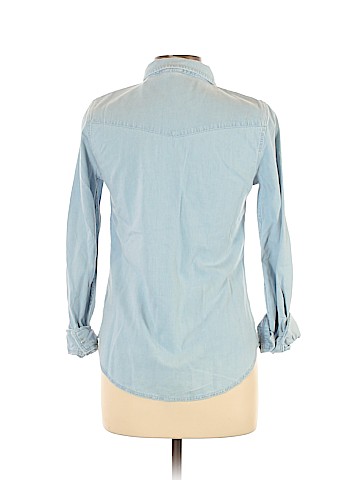 Topshop Long Sleeve Button-Down Shirt (view 2)