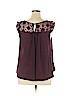 Merona 100% Cotton Burgundy Short Sleeve Blouse Size XXL - photo 2