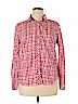 IZOD 100% Cotton Red Long Sleeve Button-Down Shirt Size XL - photo 1