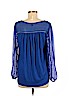Lucky Brand Blue Long Sleeve Top Size M - photo 2