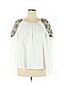 Crown & Ivy 100% Cotton White 3/4 Sleeve Blouse Size XL - photo 1