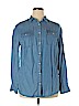 A New Day 100% Lyocell Blue Long Sleeve Button-Down Shirt Size XL - photo 1