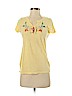 Lucky Brand 100% Cotton Yellow Short Sleeve Top Size S - photo 1