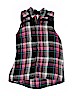 Mudd Girls 100% Rayon Plaid Black Sleeveless Blouse Size 16 - photo 1