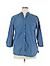 UNITI 100% Cotton Blue Long Sleeve Button-Down Shirt Size 1X - photo 1