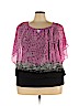 JM Collection 100% Polyester Pink Short Sleeve Blouse Size XXL - photo 1