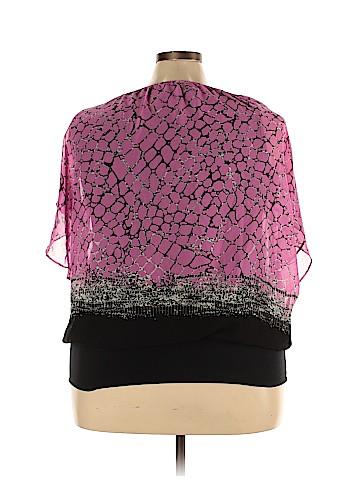 JM Collection Short Sleeve Blouse (view 2)