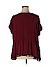 Denim 24/7 100% Rayon Burgundy Short Sleeve Blouse Size 18 - 24 - photo 2