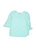 Iz Byer Lace Blue 3/4 Sleeve Blouse Size 14 - photo 2