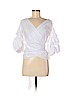 INA White Short Sleeve Blouse Size M - photo 1