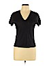 Piazza Sempione 100% Cotton Black Short Sleeve Top Size EU (IT) 48 / US 12 - photo 1