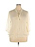 Old Navy 100% Polyester Ivory 3/4 Sleeve Blouse Size XXL - photo 1