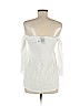 Ambiance by Bernadette 100% Rayon White Short Sleeve Top Size M - photo 2