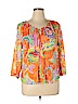 Lauren Jeans Co. 100% Cotton Orange Long Sleeve Blouse Size XL - photo 1