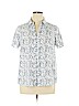 Coldwater Creek 100% Polyester Blue Short Sleeve Button-Down Shirt Size XL - photo 1