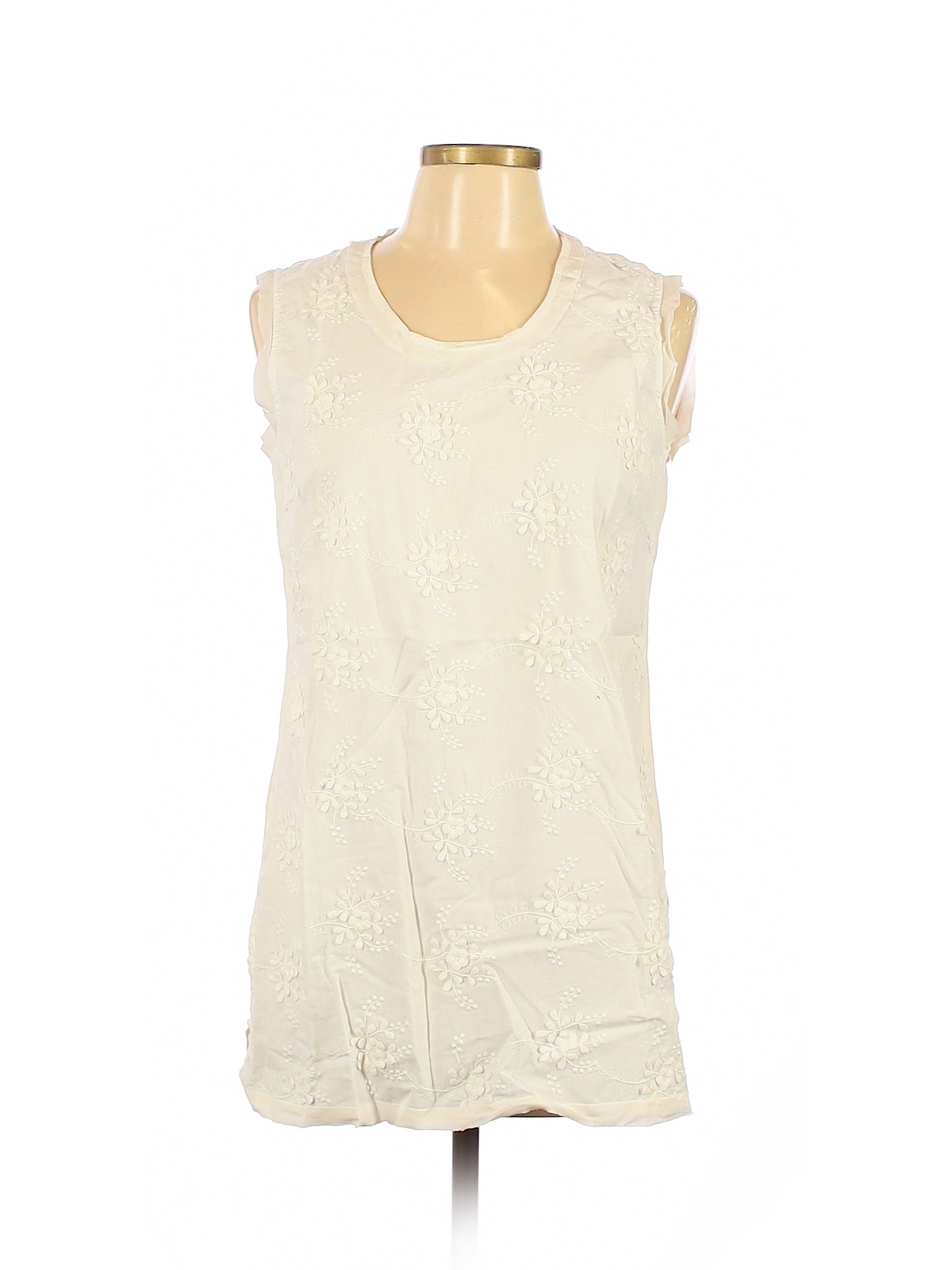 Unbranded Women Ivory Sleeveless Silk Top L | eBay