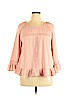 A New Day 100% Polyester Pink Long Sleeve Blouse Size XL - photo 1