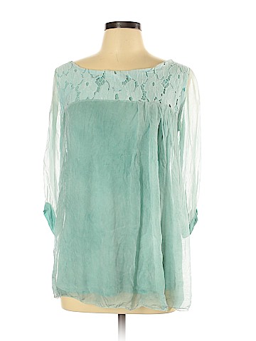 H Trend Long Sleeve Silk Top (view 1)