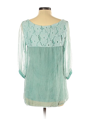 H Trend Long Sleeve Silk Top (view 2)