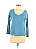 J.jill 100% Pima Cotton Blue Long Sleeve T-Shirt Size M (petite) - photo 1