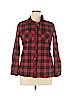 Casting LA 100% Cotton Red Long Sleeve Button-Down Shirt Size L - photo 1