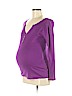 Gap - Maternity Purple Long Sleeve Henley Size S - photo 1
