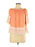 Ella Moss 100% Rayon Orange Short Sleeve Blouse Size M - photo 1