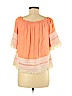 Ella Moss 100% Rayon Orange Short Sleeve Blouse Size M - photo 2