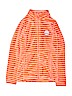 Roxy 100% Polyester Stripes Orange Fleece Jacket Size L (kids) - photo 1